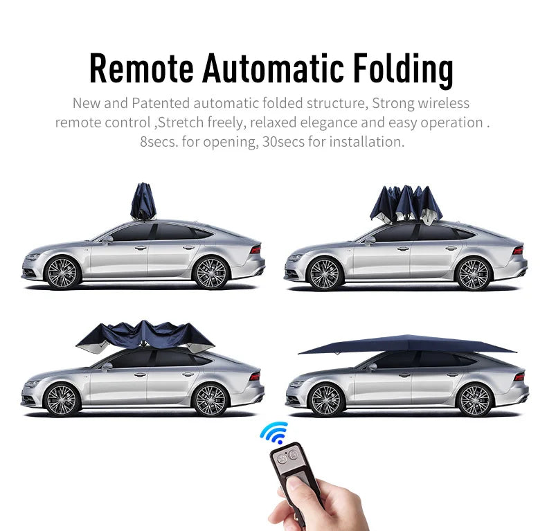 4.2m 4.8m Car Roof Shade Cover Automatic Car Umbrellas with Remote Control